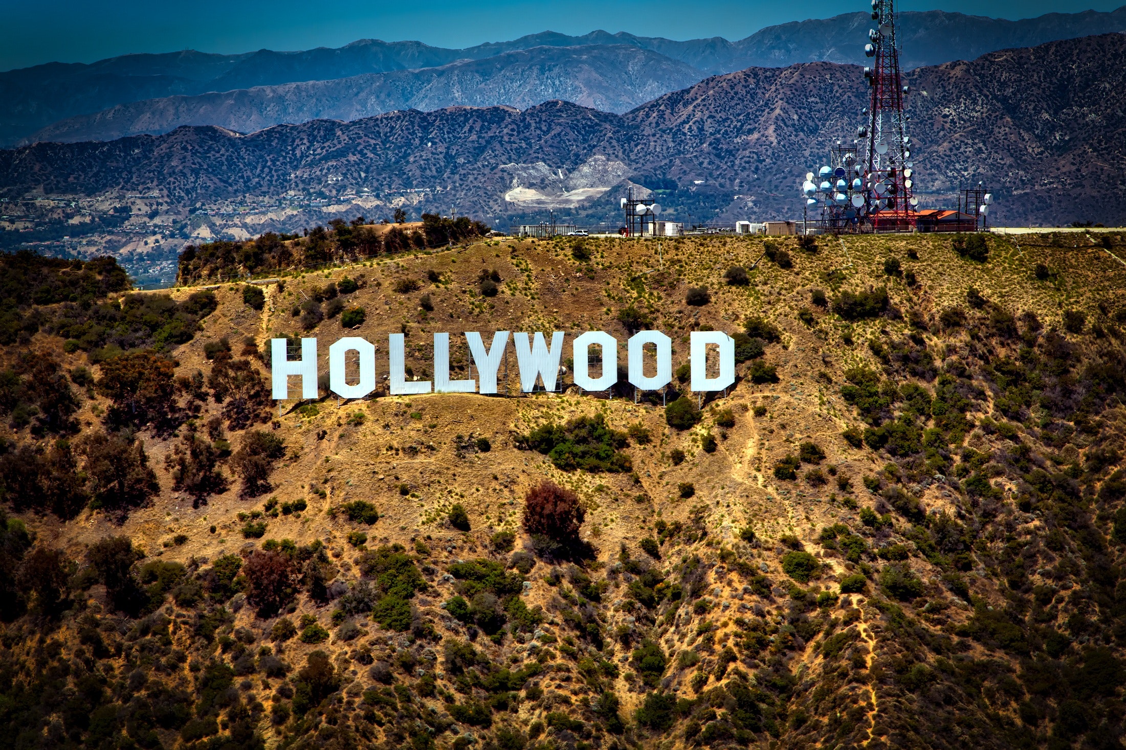 Hollywood-skiltet i Los Angeles, USA